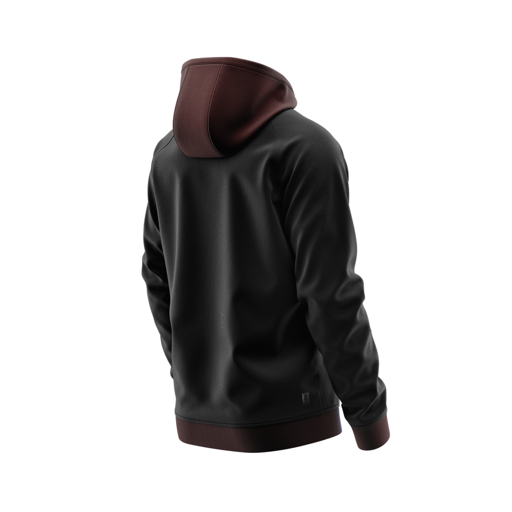 Bordo Kapşonlu Sweatshirt (Siyah)
